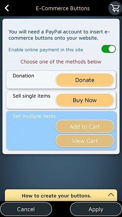 You can create simple e-commerce solutions with Paypal buttons.