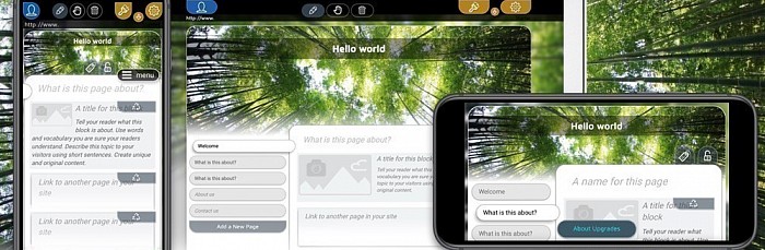 One of the rare website builder featuring the same functions on computers, phones and tablets